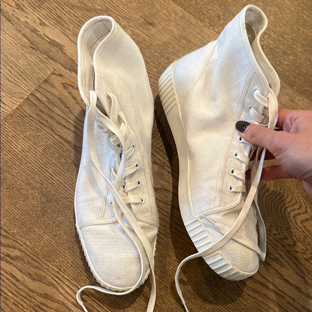 Vince White High-Top Sneakers